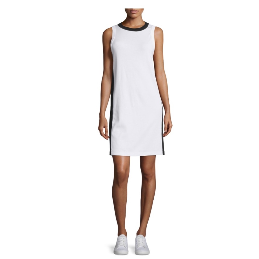 🤑MOVING SALE! Rag and Bone Sam Stripe-Trim Jersey Shift Dress - Picture 1 of 8